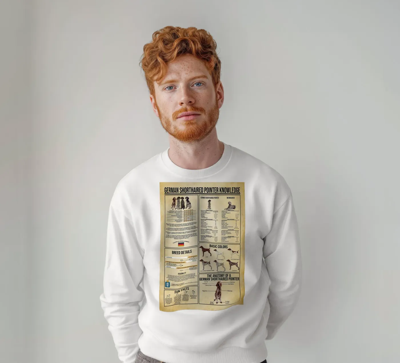 German Shorthaired Pointer Knowledge sweatshirt by Maritiknowled