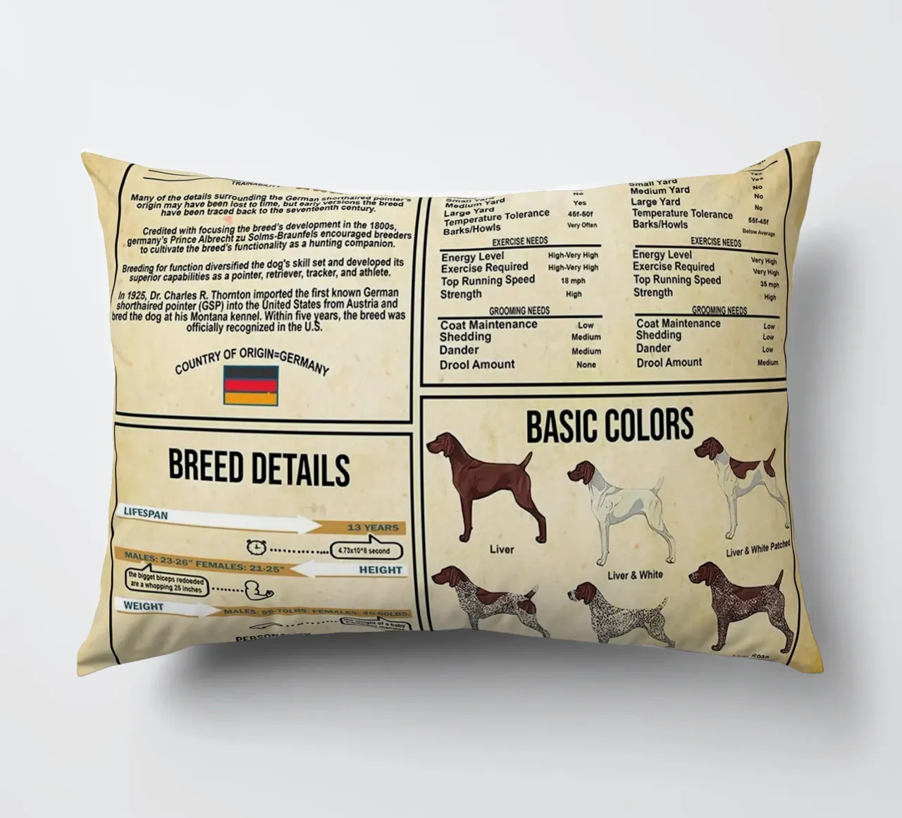 Conoscenza del Pointer Tedesco a pelo corto cuscino da Maritiknowled