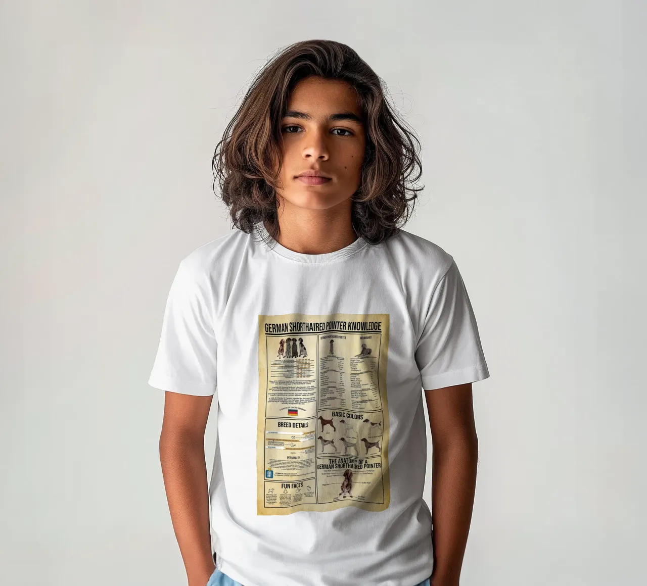Conoscenza del Pointer Tedesco a pelo corto t-shirt bambini da Maritiknowled