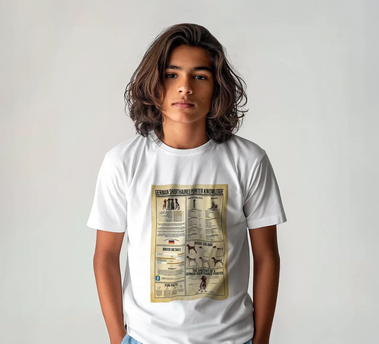 Conoscenza del Pointer Tedesco a pelo corto t-shirt bambini da Maritiknowled