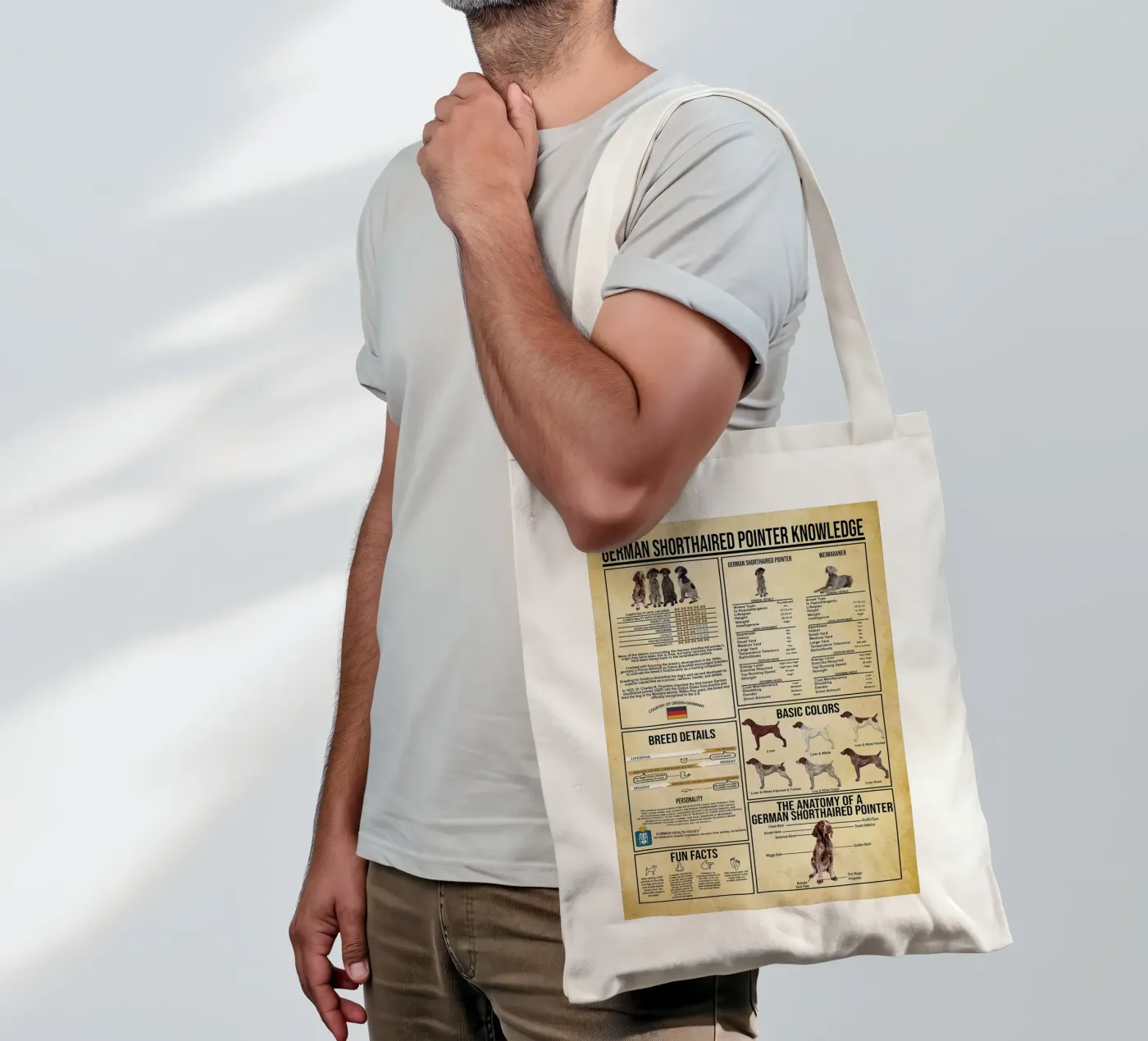 German Shorthaired Pointer Knowledge tote bag by Maritiknowled