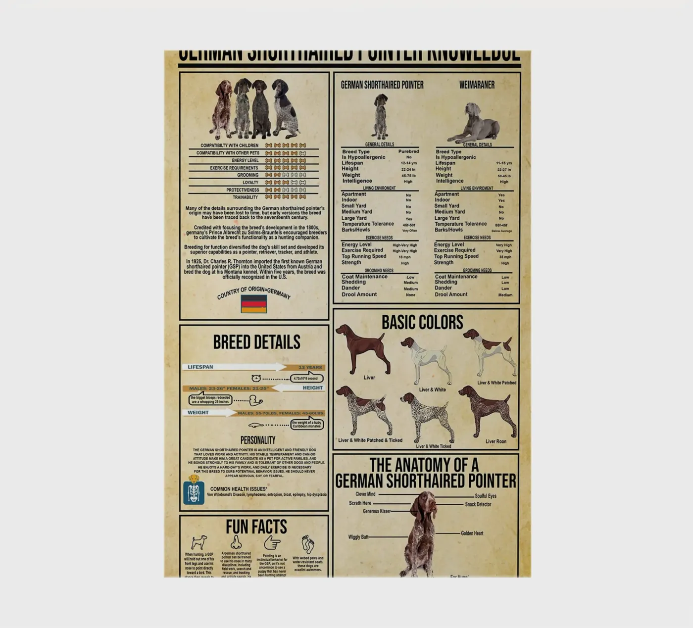 German Shorthaired Pointer Knowledge notebook by Maritiknowled