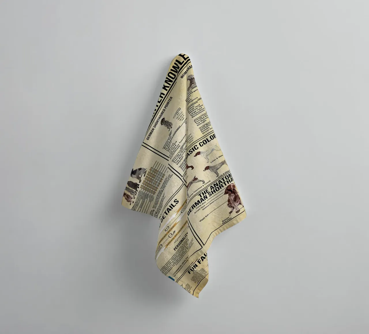 German Shorthaired Pointer Knowledge towel by Maritiknowled