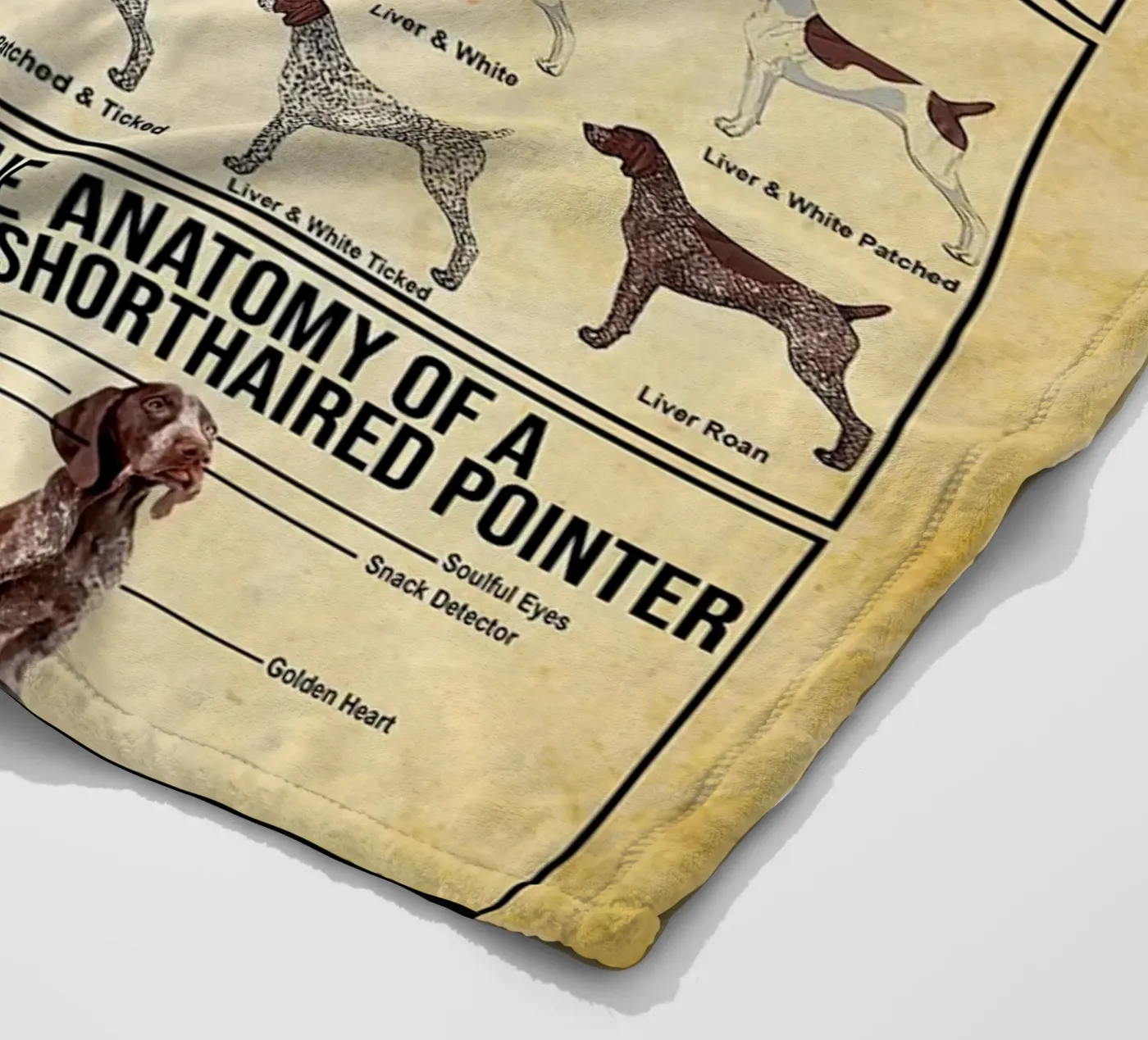 German Shorthaired Pointer Knowledge fleece blanket by Maritiknowled