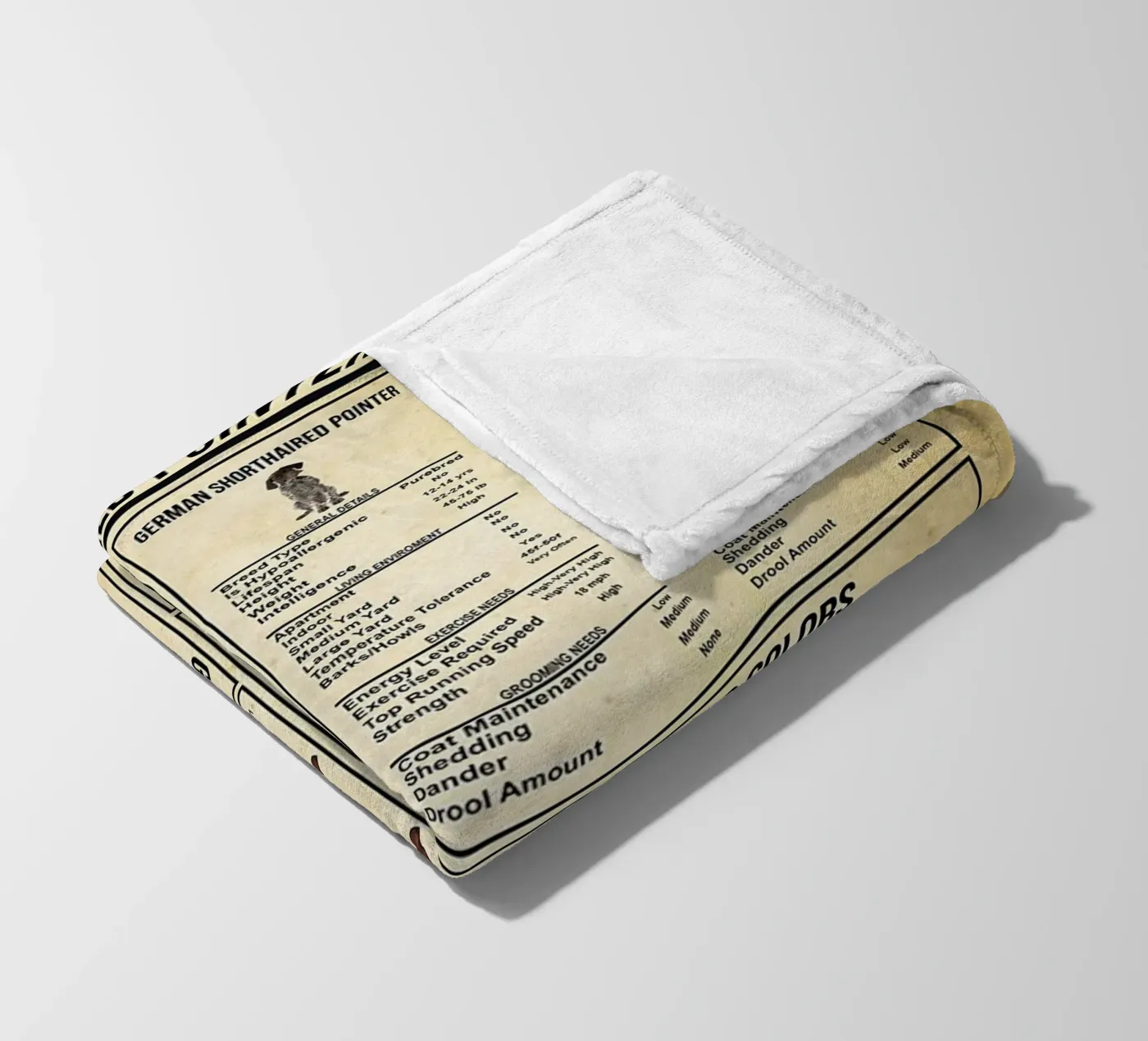 German Shorthaired Pointer Knowledge fleece blanket by Maritiknowled