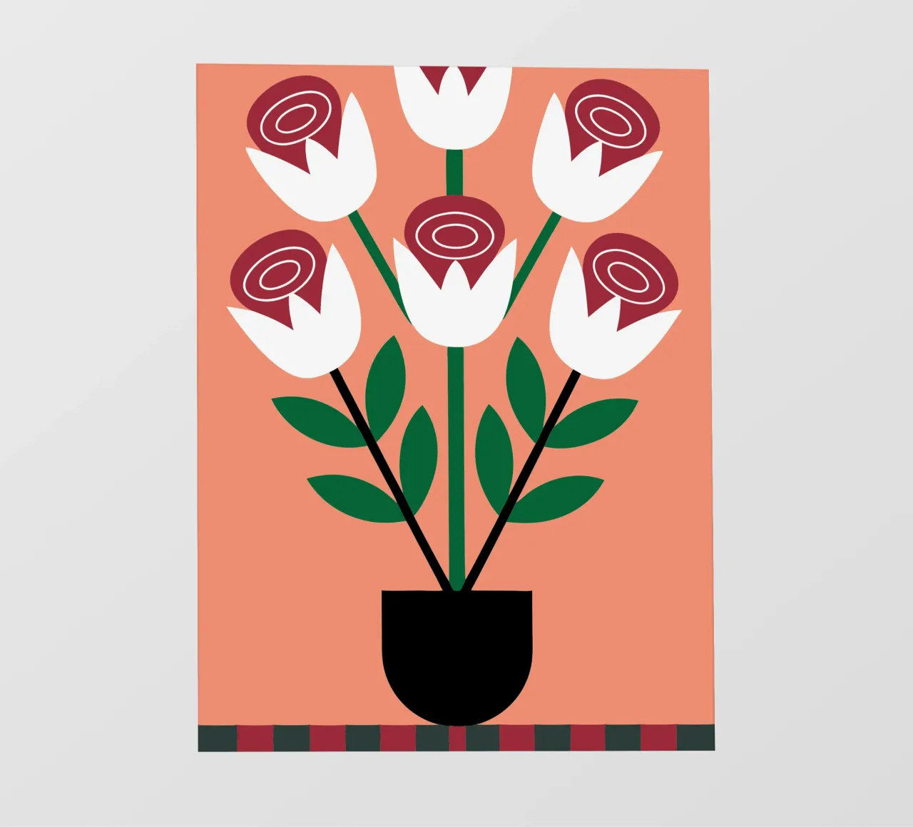 Tulipani in vaso telo in pvc da LOOK DIFFERENT