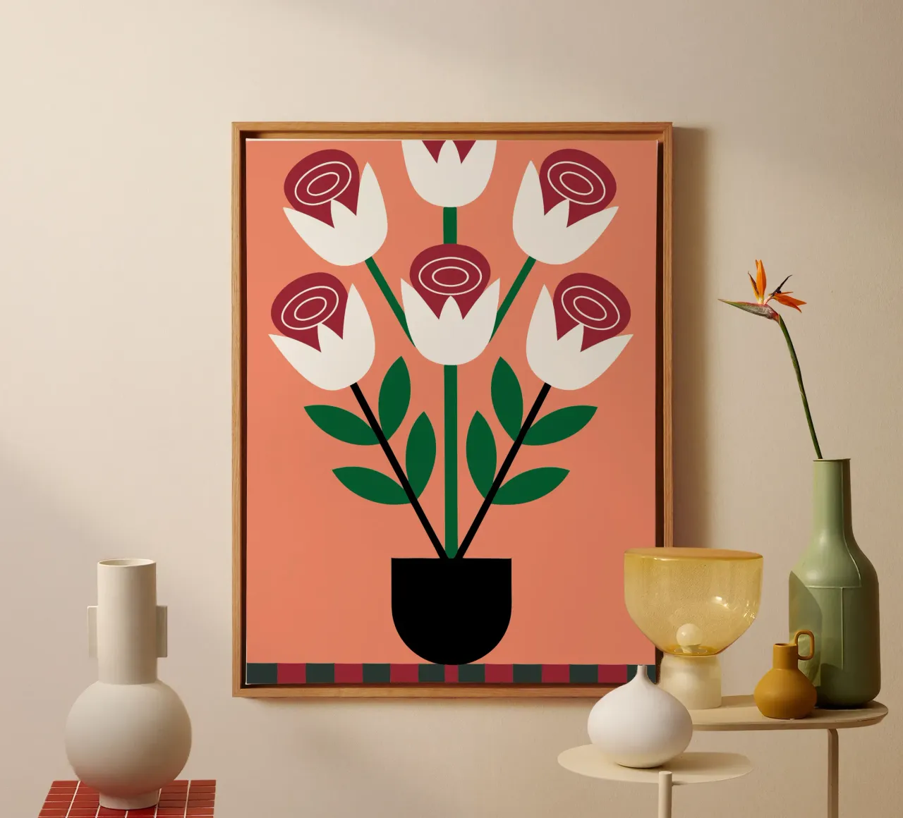 Tulips in a Vase canvas by LOOK DIFFERENT