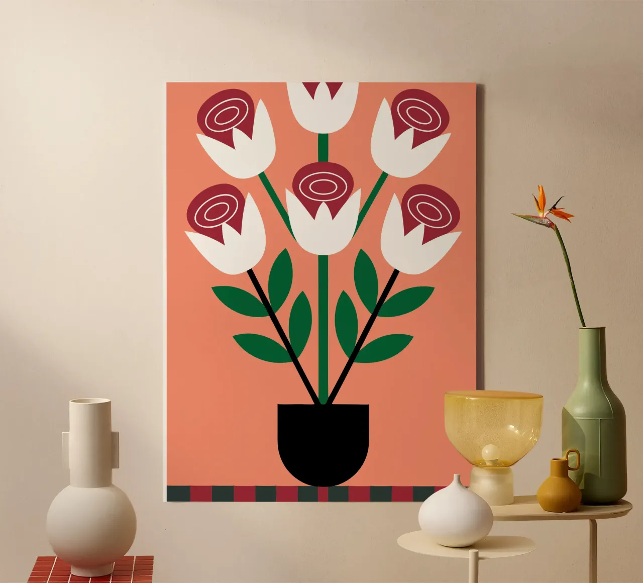 Tulips in a Vase canvas by LOOK DIFFERENT