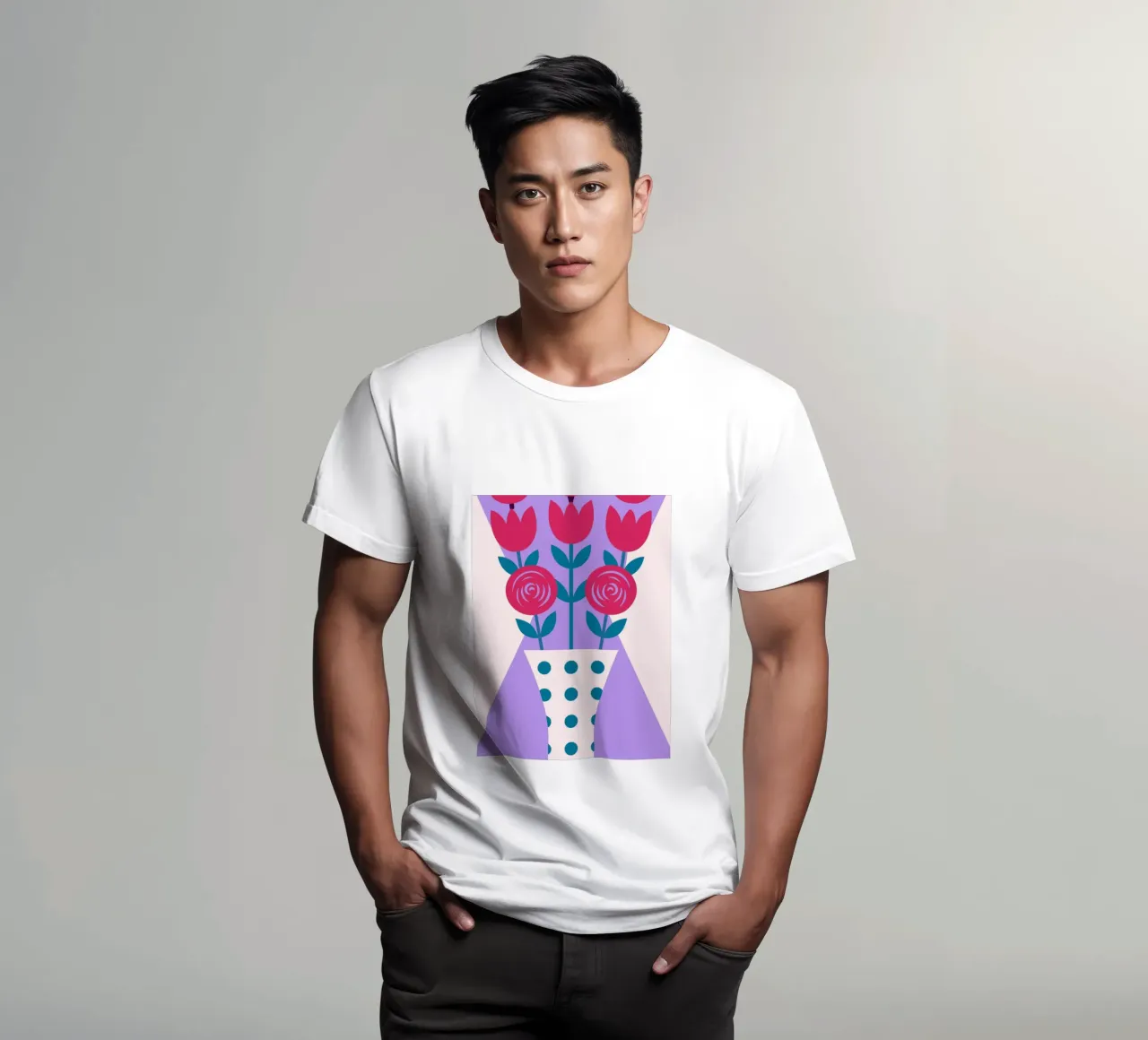 Tulips in a Vase t-shirt by LOOK DIFFERENT