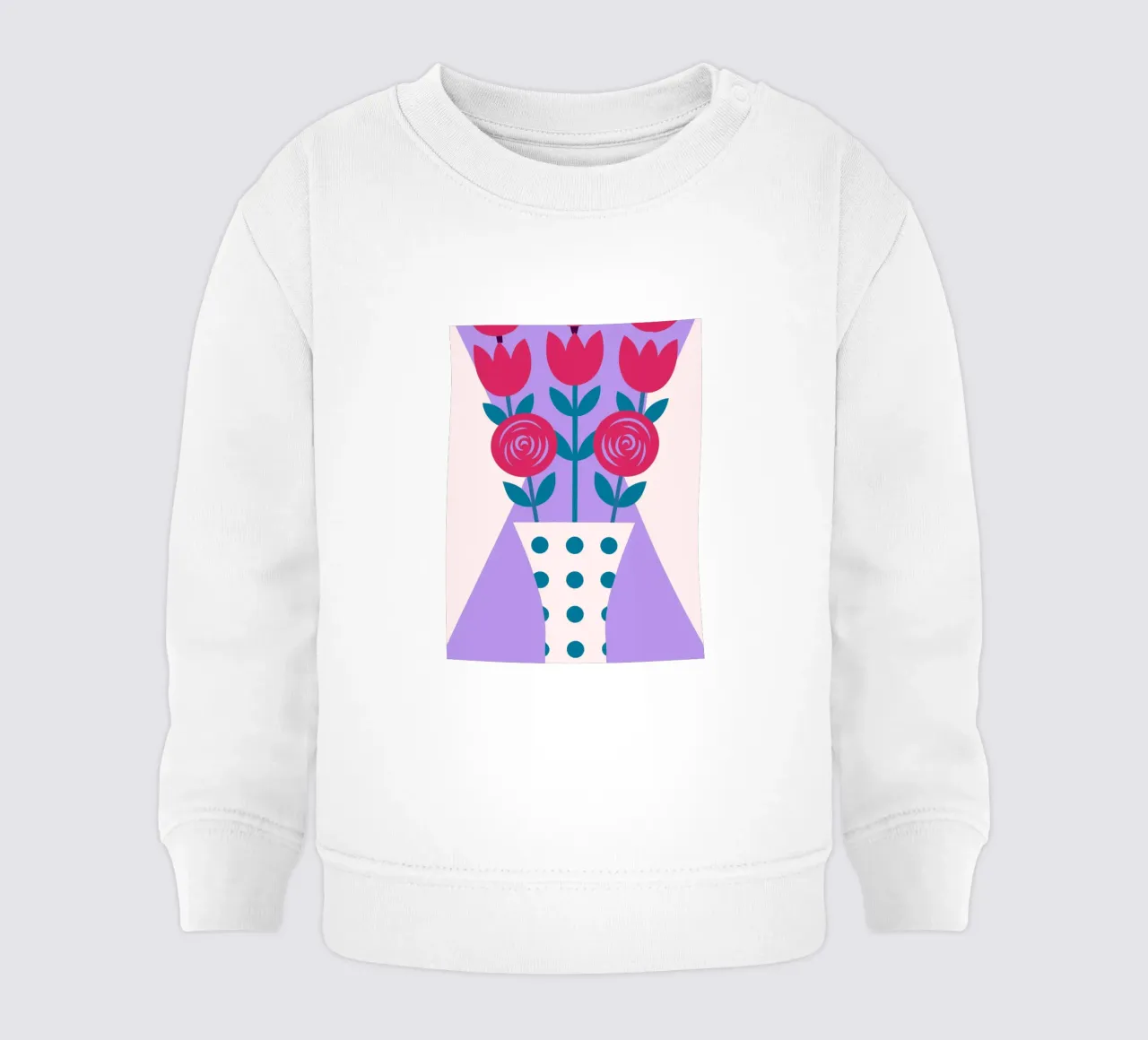 Tulipani in vaso felpa neonato da LOOK DIFFERENT