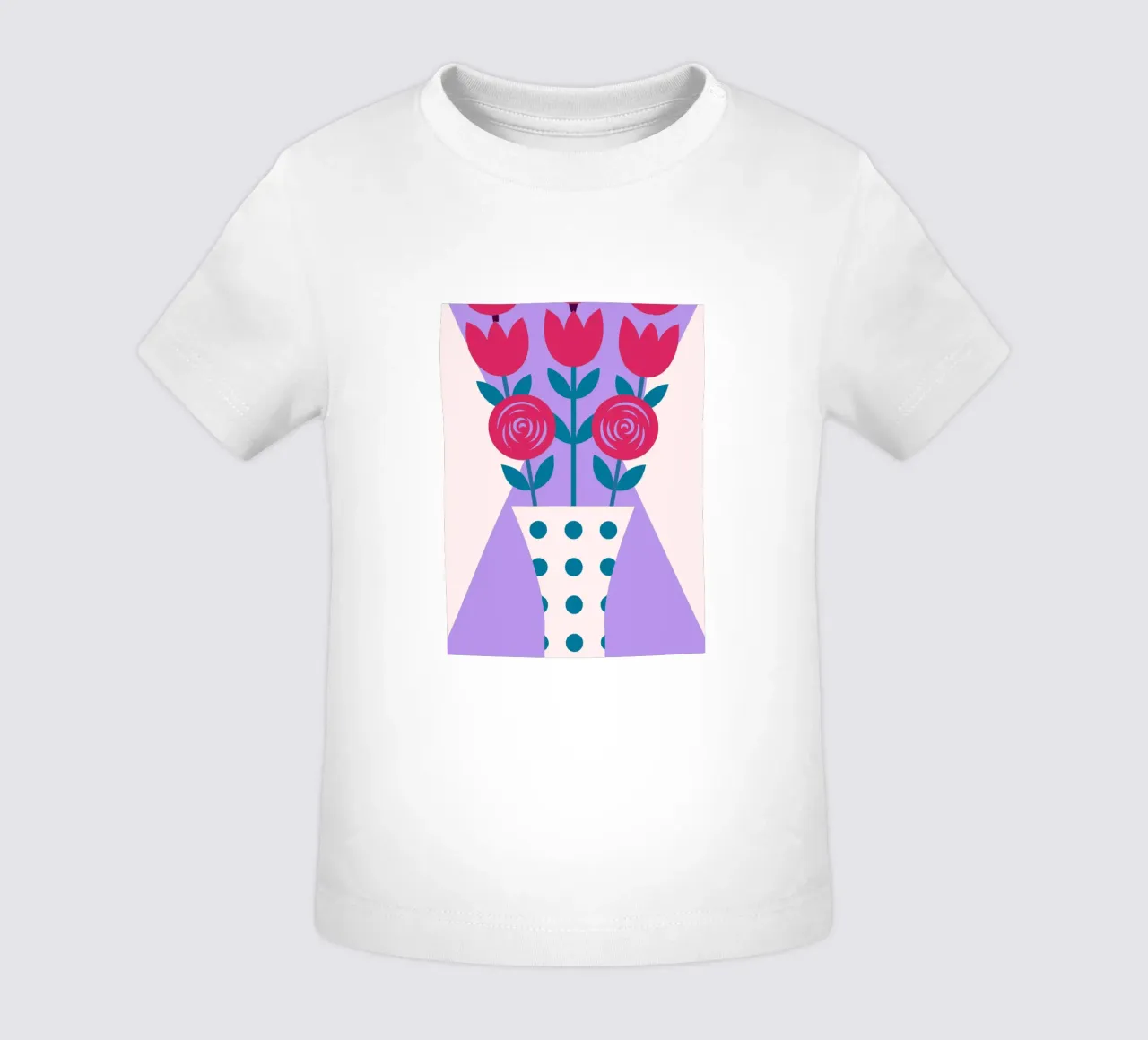 Tulips in a Vase baby t-shirt by LOOK DIFFERENT