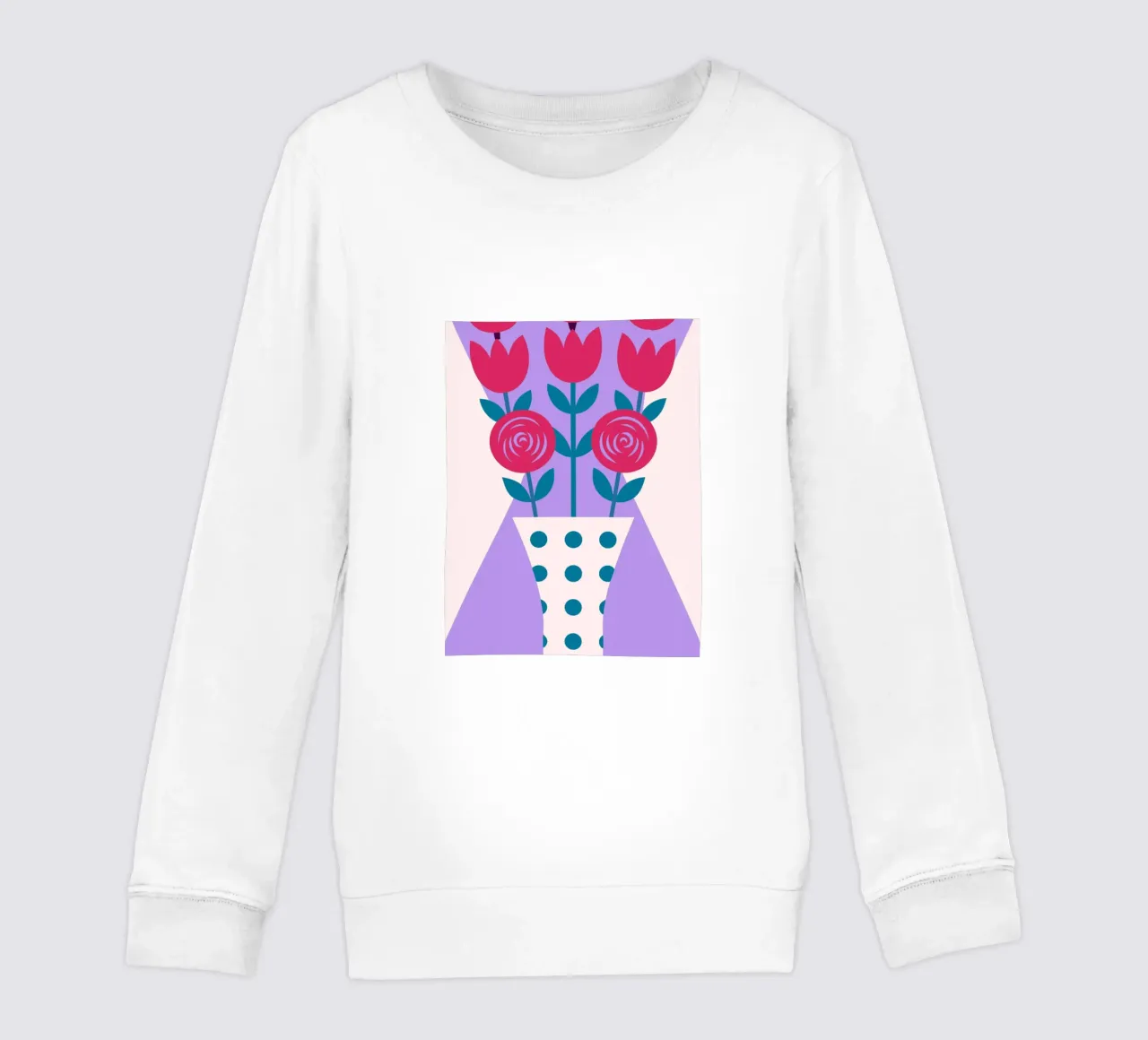 Tulips in a Vase kids sweatshirt by LOOK DIFFERENT