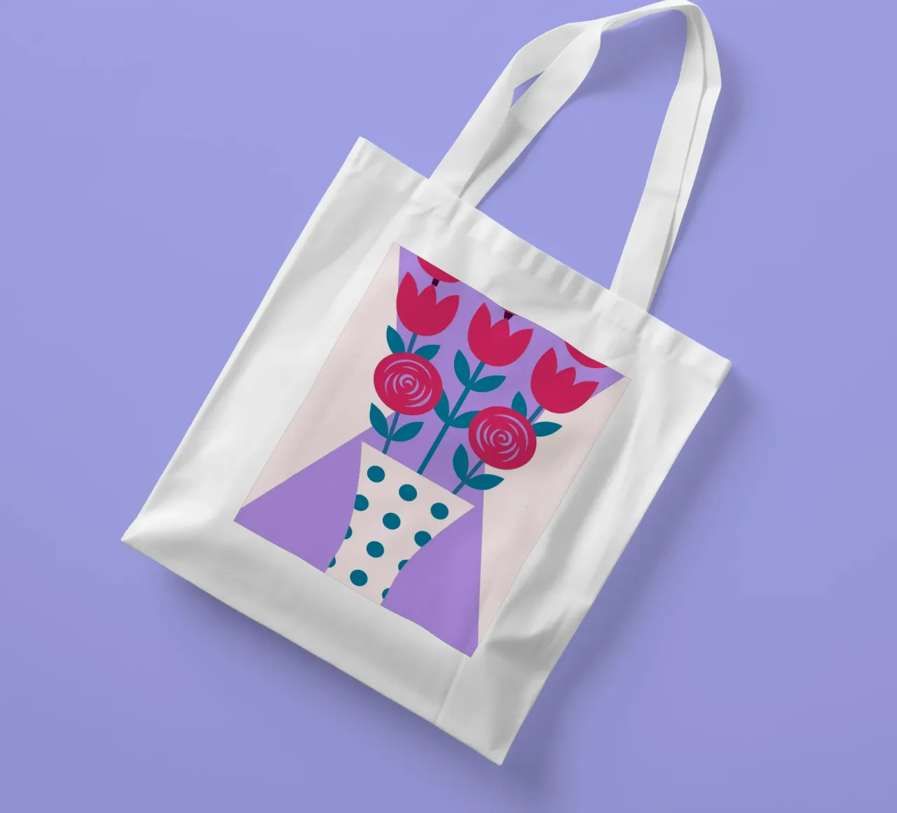 Tulpen in einer Vase Jutebeutel von LOOK DIFFERENT