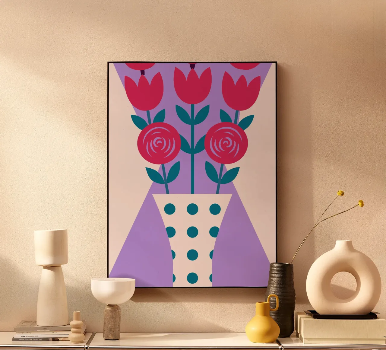 Tulpen in einer Vase Acryl-Glas von LOOK DIFFERENT