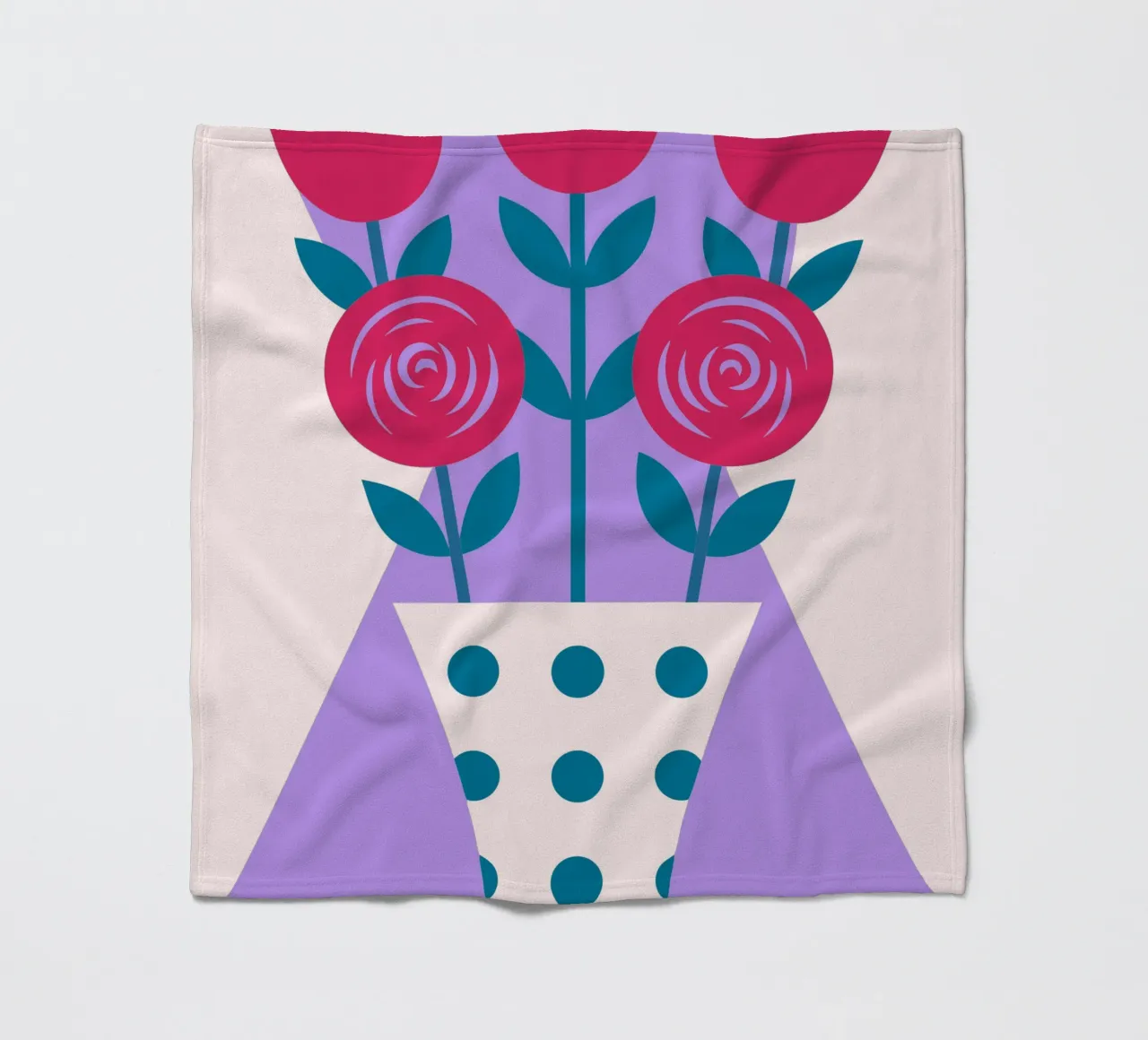 Tulips in a Vase fleece blanket by LOOK DIFFERENT
