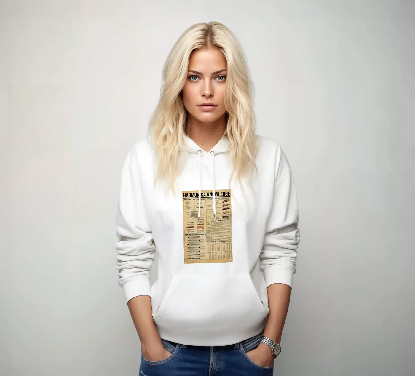 Harmonica Knowledge Poster hoodie by Maritiknowled