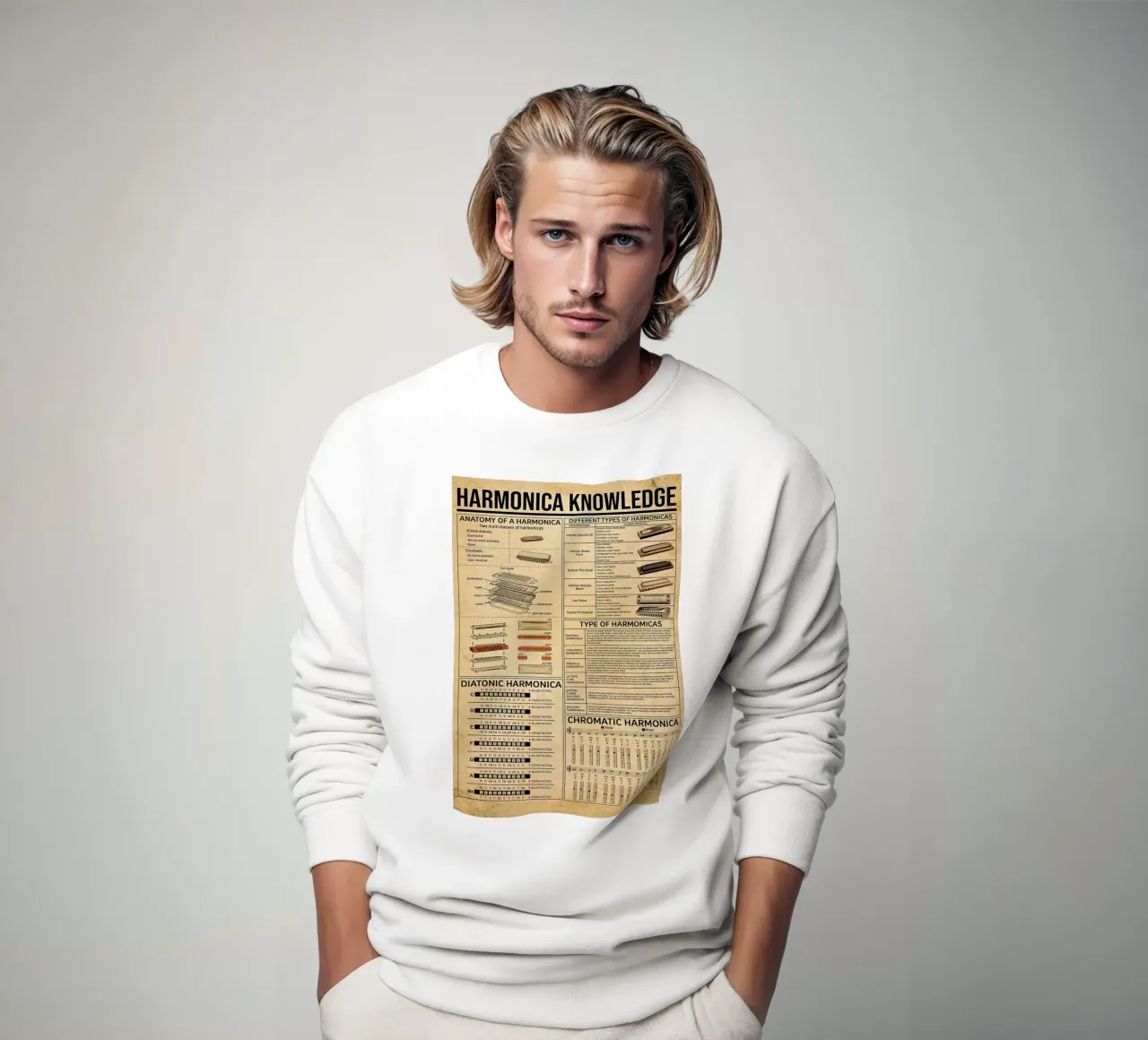 Poster sulla conoscenza dell'armonica felpa da Maritiknowled