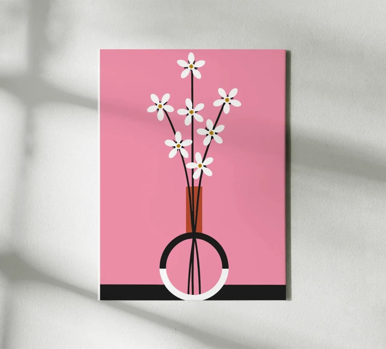 Jasmijnbloem canvas met Baklijst van LOOK DIFFERENT