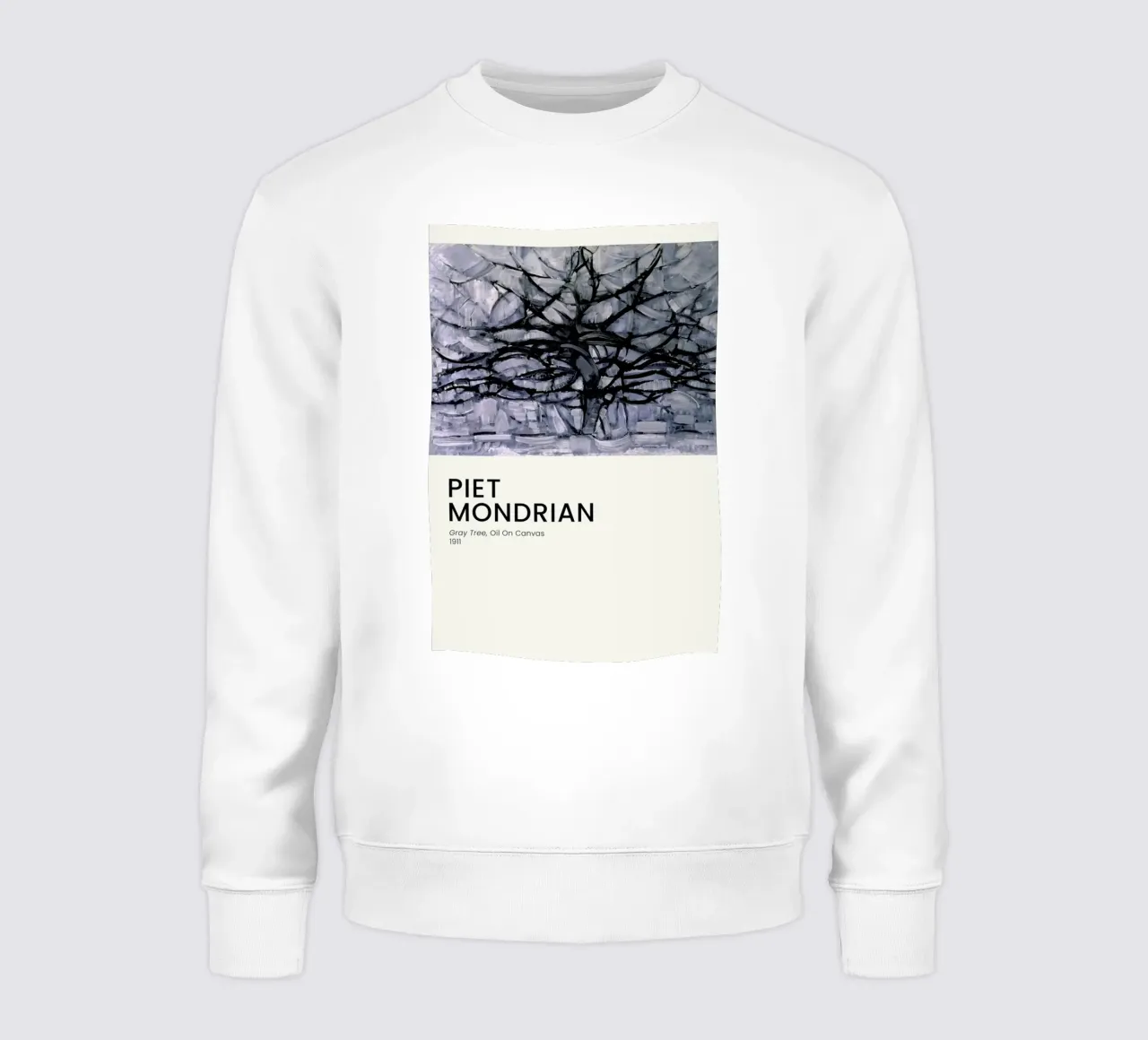 Mondrian - Gray Tree felpa da Vintage by JUNIQE