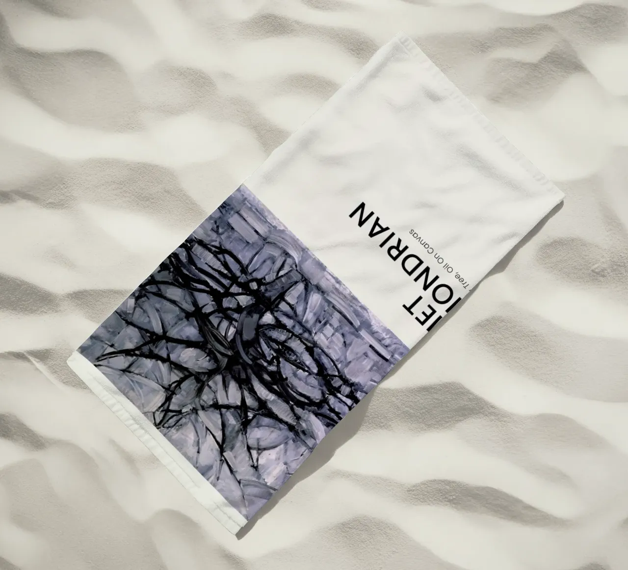 Mondrian - Gray Tree telo mare da Vintage by JUNIQE