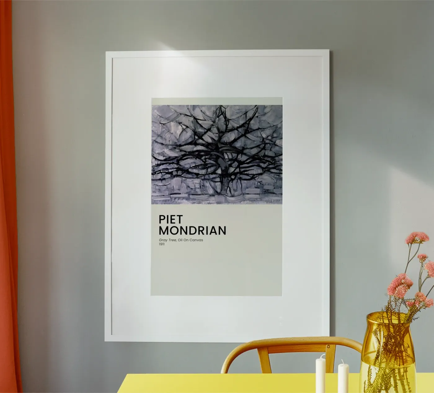 Mondrian - Gray Tree poster da Vintage by JUNIQE