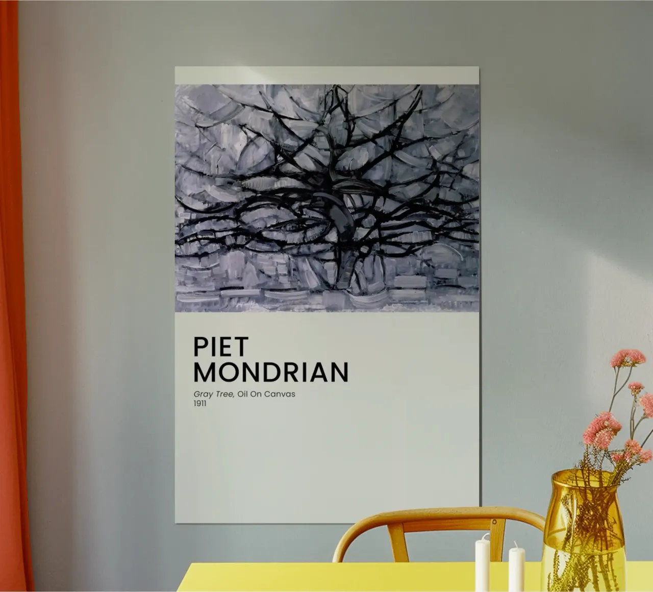 Mondrian - Gray Tree carta hahnemühle da Vintage by JUNIQE