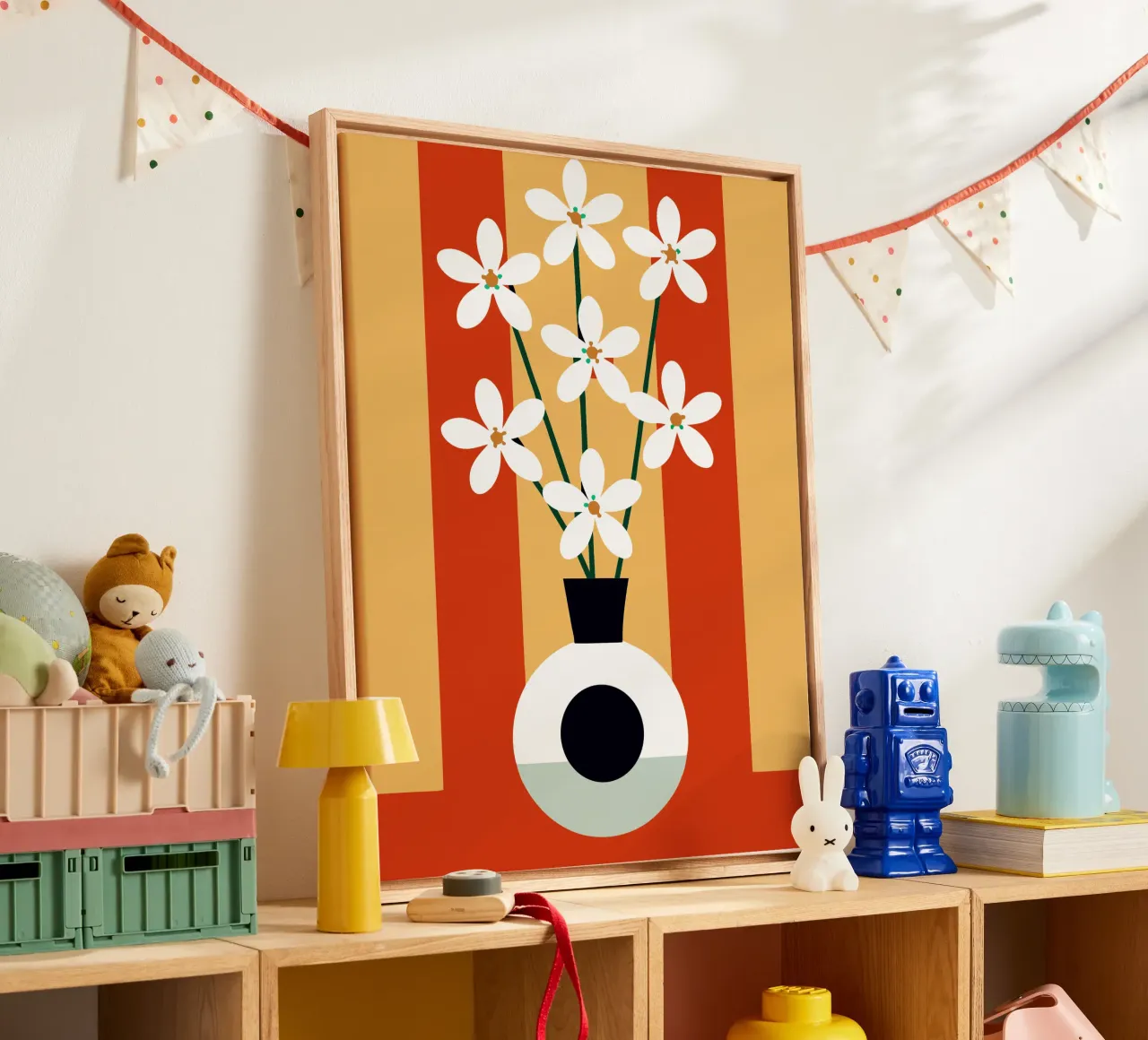 Vaso di fiori di gelsomino tela con Cornice a cassetta da LOOK DIFFERENT