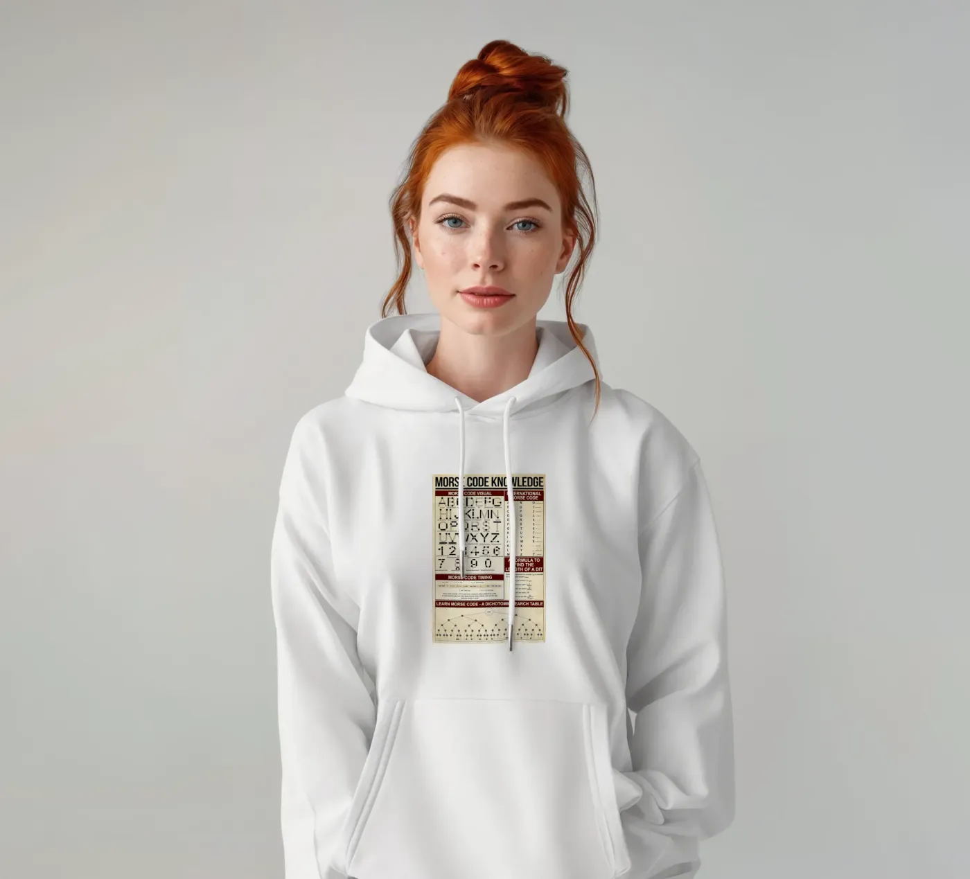 Morse Code Kennis Poster hoodie van Maritiknowled
