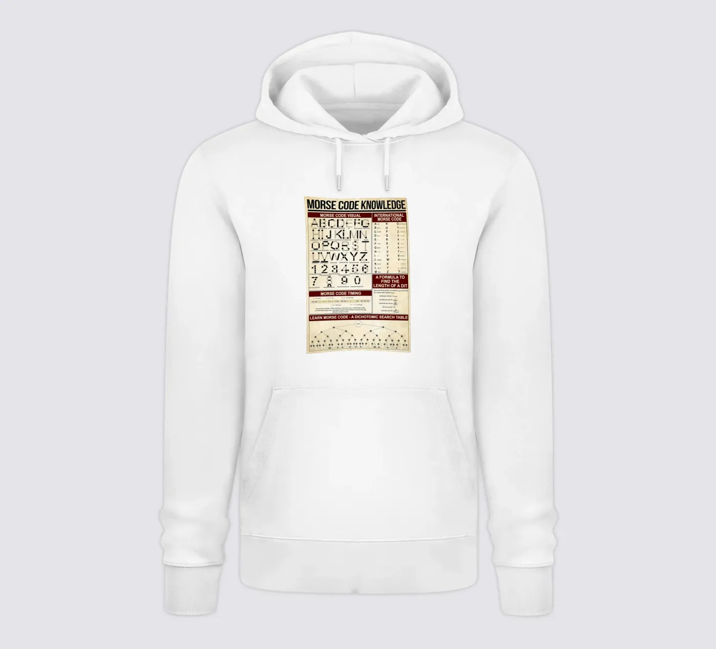 Morse Code Kennis Poster hoodie van Maritiknowled