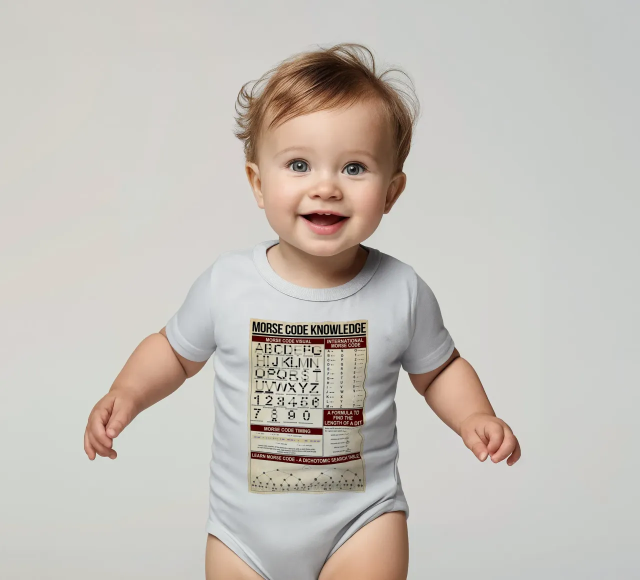 Morse Code Knowledge Poster body bébé de Maritiknowled