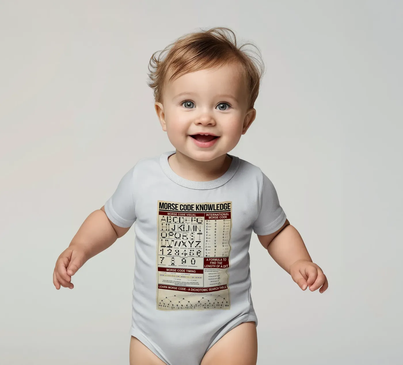Morse Code Knowledge Poster body bébé de Maritiknowled