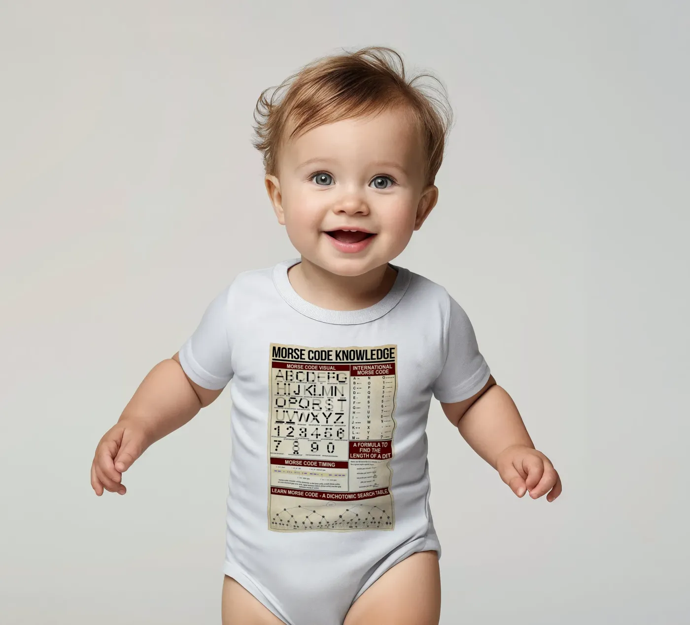Morse Code Knowledge Poster body bébé de Maritiknowled
