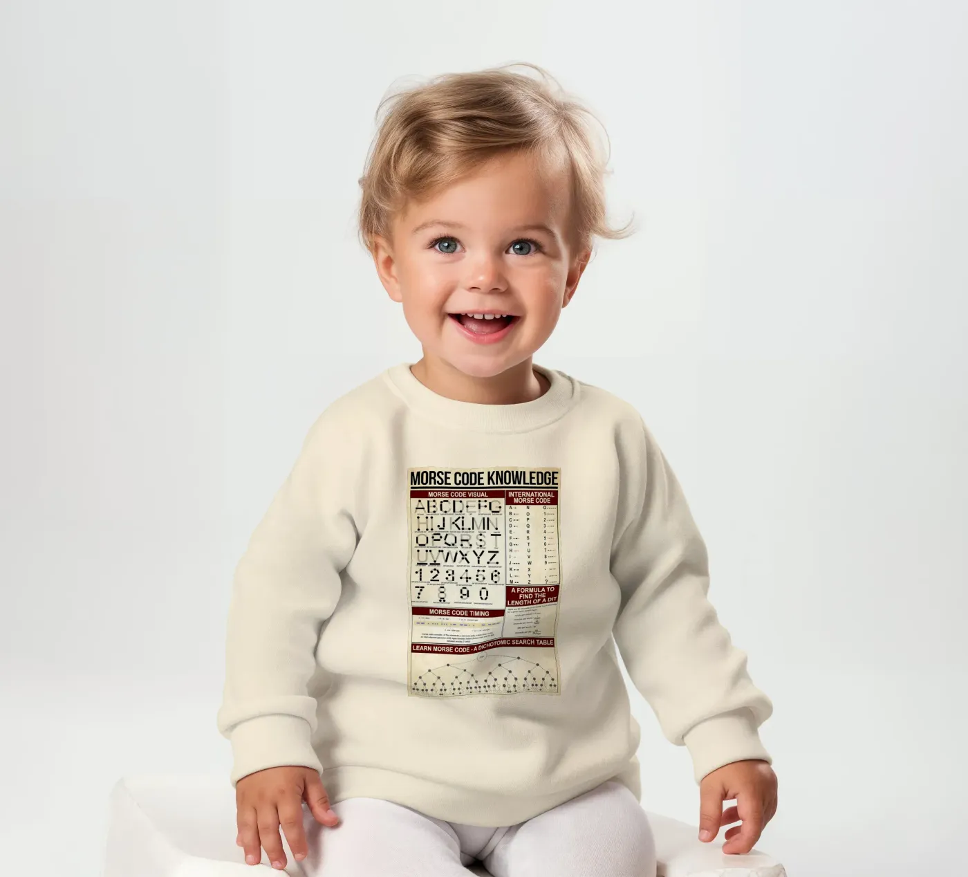 Poster mit Morsecode-Wissen Baby Sweatshirt von Maritiknowled