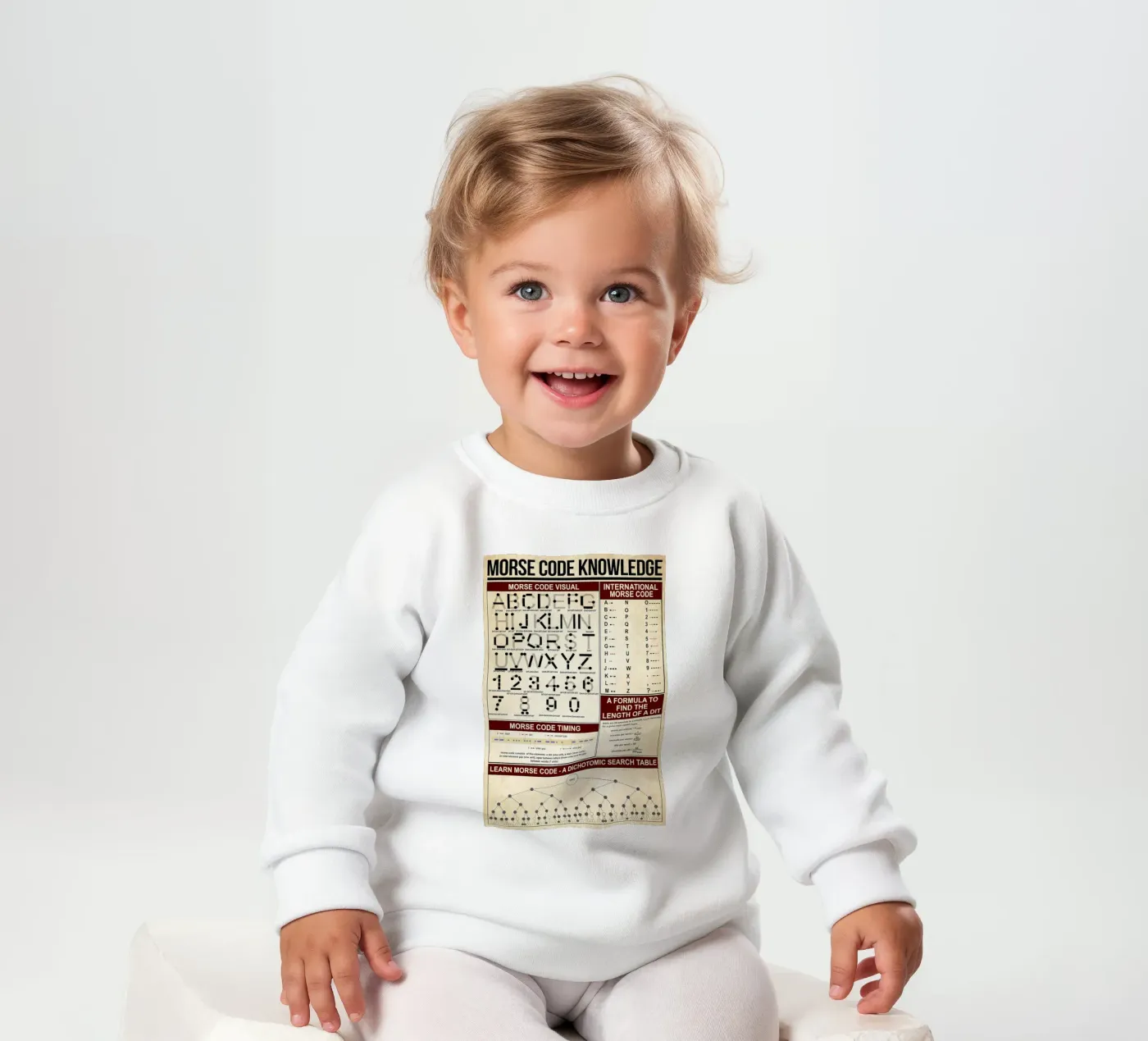 Morse Code Knowledge Poster sweat pour bébé de Maritiknowled