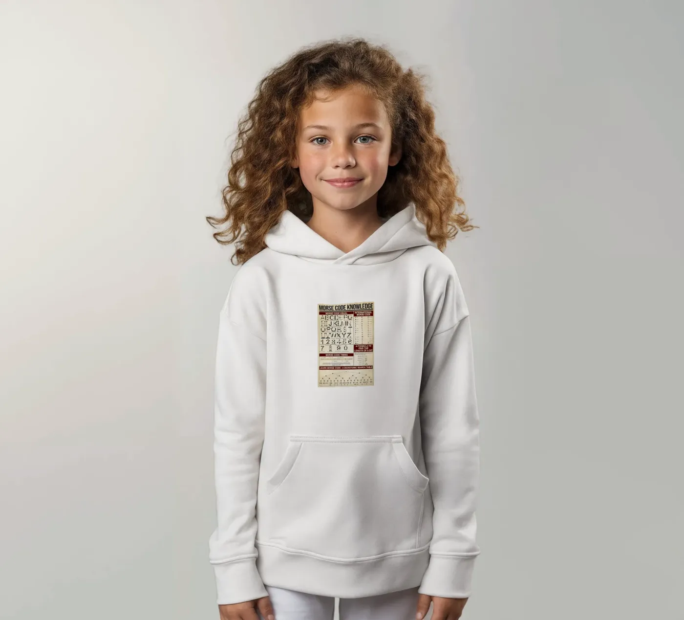 Morse Code Knowledge Poster kinder hoodie van Maritiknowled