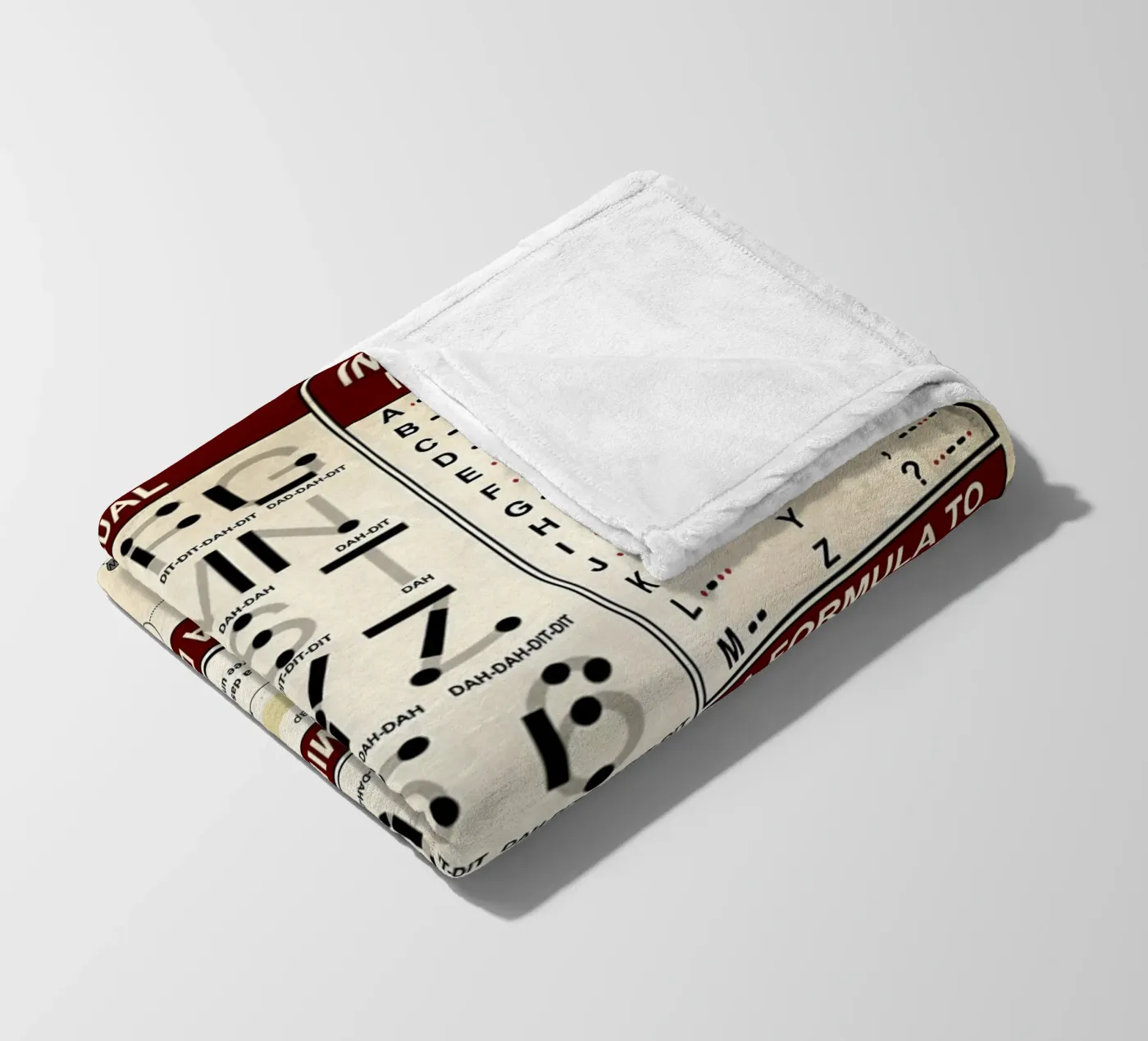 Morse Code Knowledge Poster plaid polaire de Maritiknowled