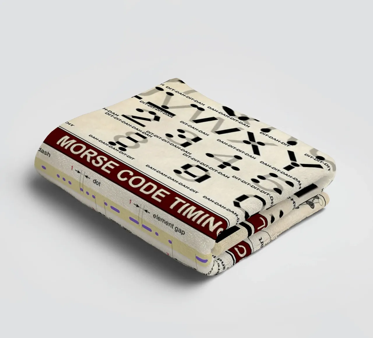 Morse Code Knowledge Poster towel by Maritiknowled