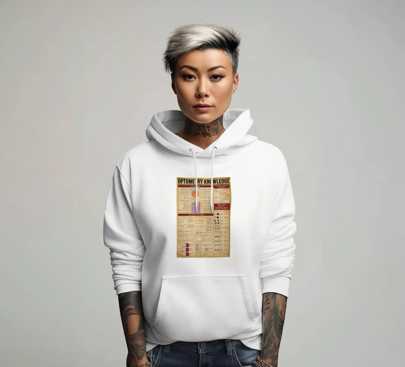 Optometry Knowledge Poster hoodie by Maritiknowled