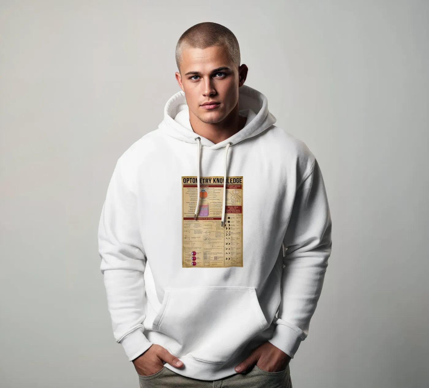 Optometry Knowledge Poster hoodie by Maritiknowled