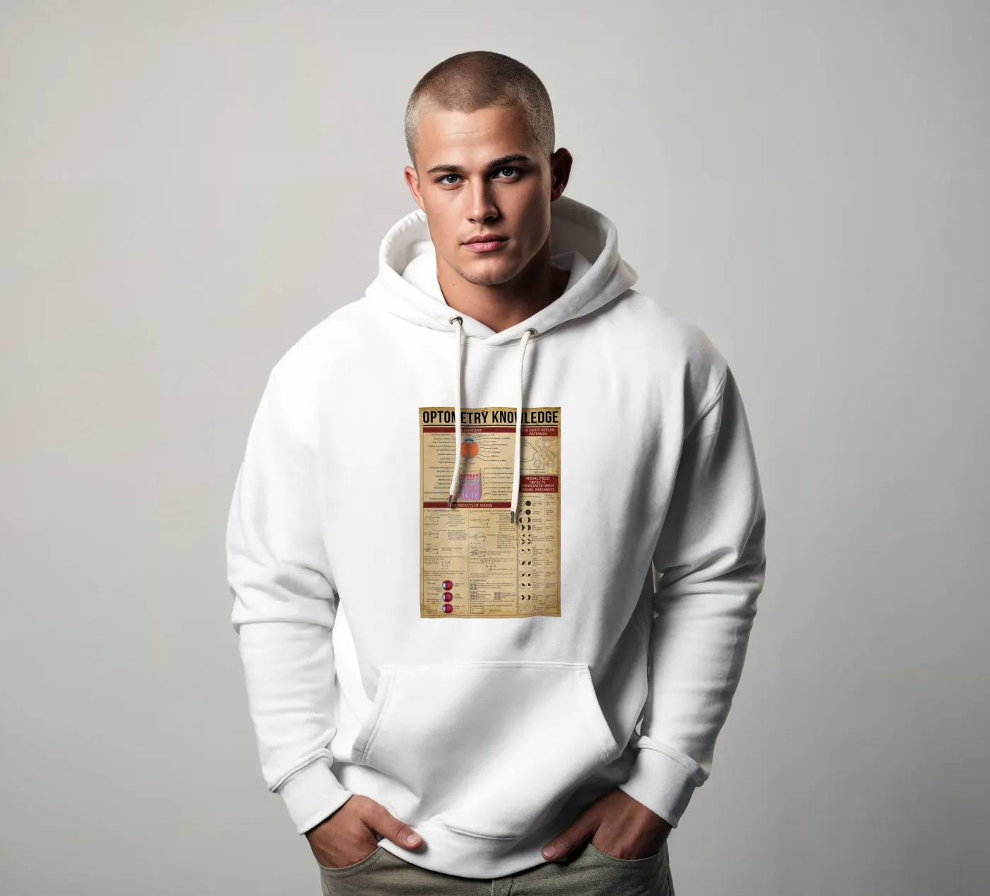 Optometry Knowledge Poster hoodie by Maritiknowled
