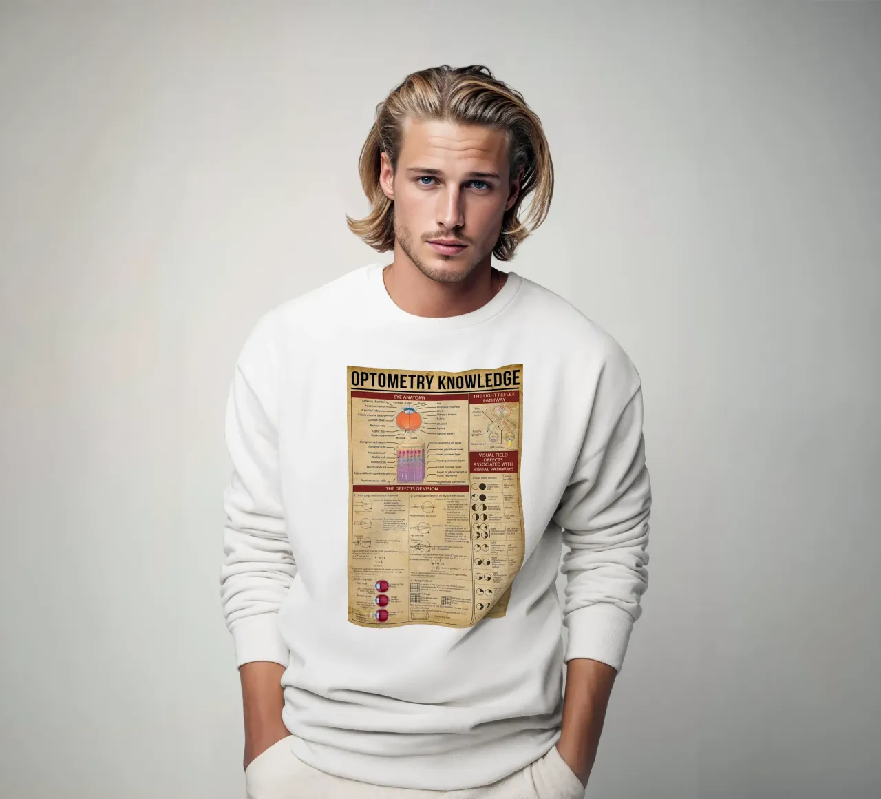 Optometry Knowledge Poster felpa da Maritiknowled