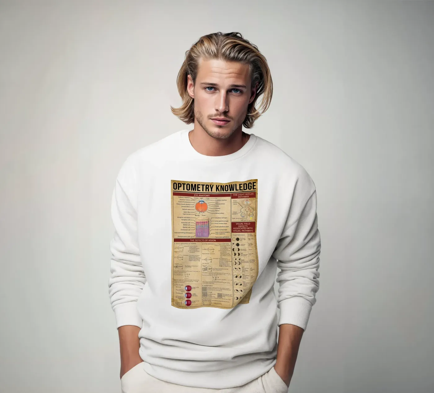 Optometry Knowledge Poster sweatshirt by Maritiknowled