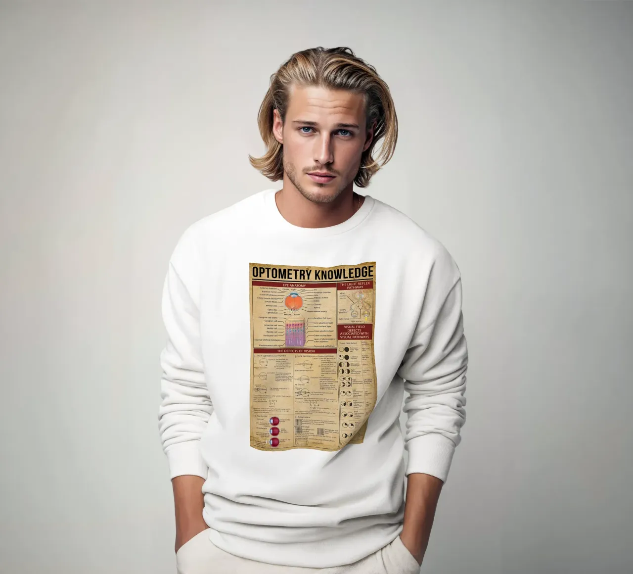 Optometry Knowledge Poster felpa da Maritiknowled