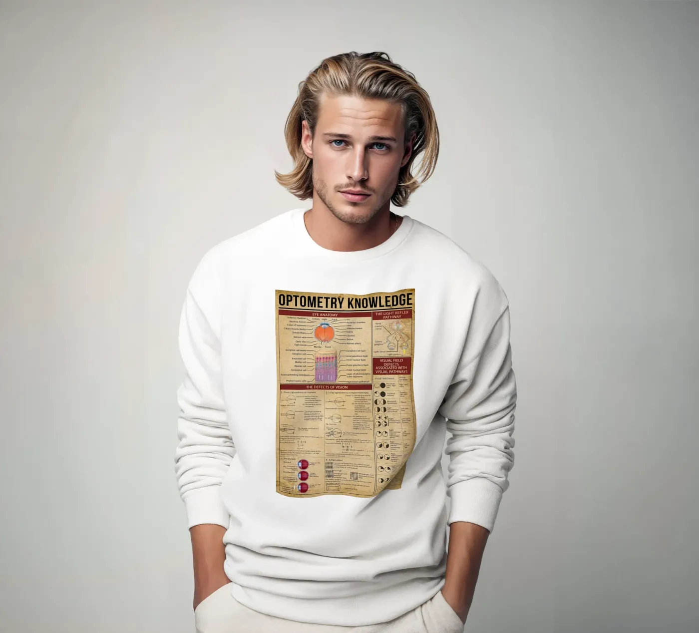 Optometry Knowledge Poster sweatshirt by Maritiknowled