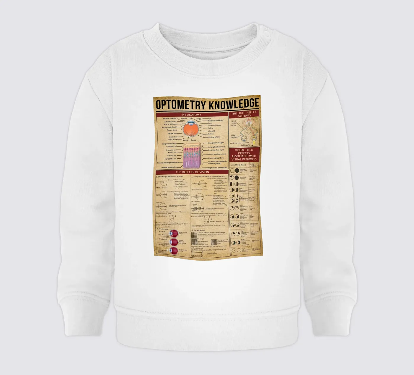 Poster des connaissances en optométrie sweat pour bébé de Maritiknowled