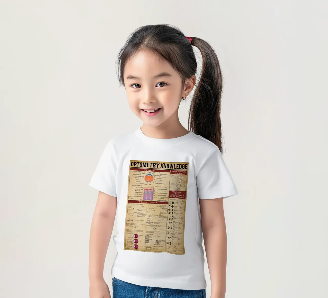 Optometry Knowledge Poster kinder t-shirt van Maritiknowled