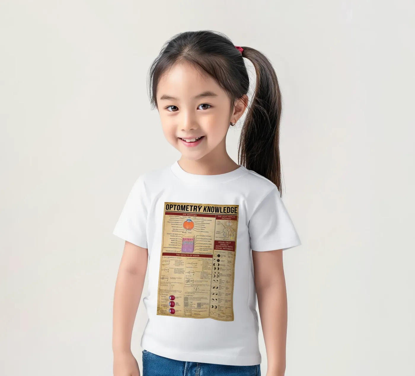 Optometry Knowledge Poster kids t-shirt by Maritiknowled