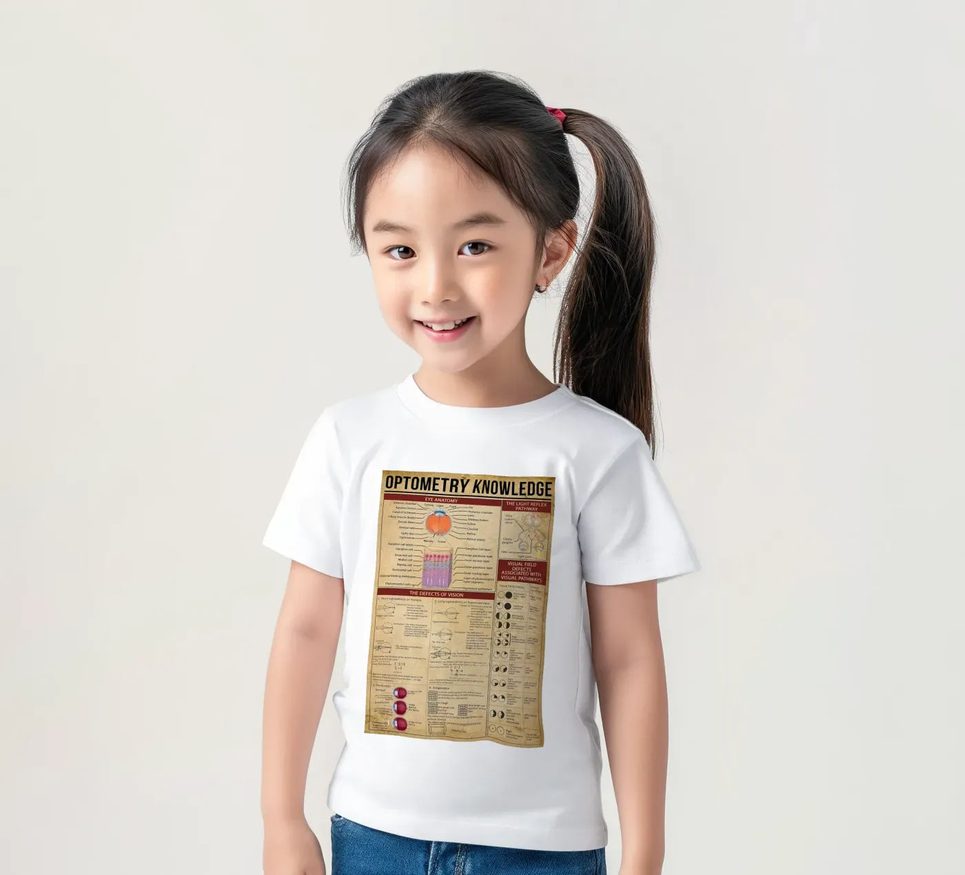 Optometry Knowledge Poster kids t-shirt by Maritiknowled