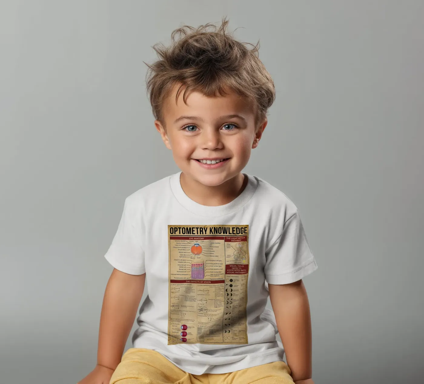 Optometry Knowledge Poster kids t-shirt by Maritiknowled