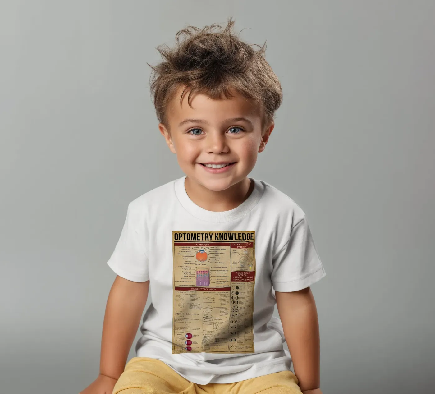 Optometry Knowledge Poster kids t-shirt by Maritiknowled